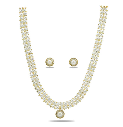 Precious Fancy Button Freshwater Pearl Necklace Set