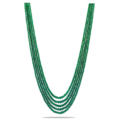 Natural Emerald Mala