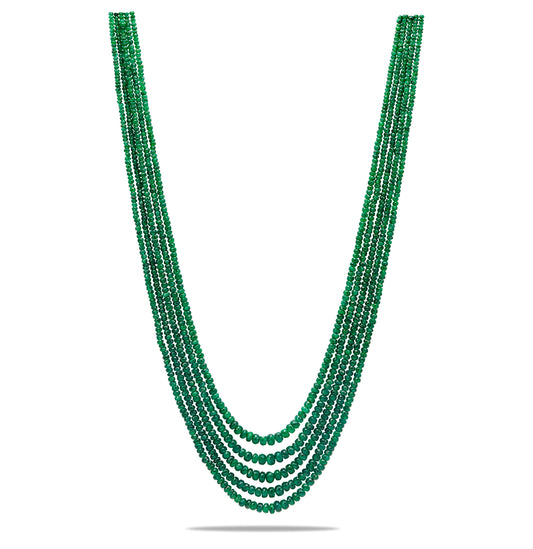 Natural Emerald Mala