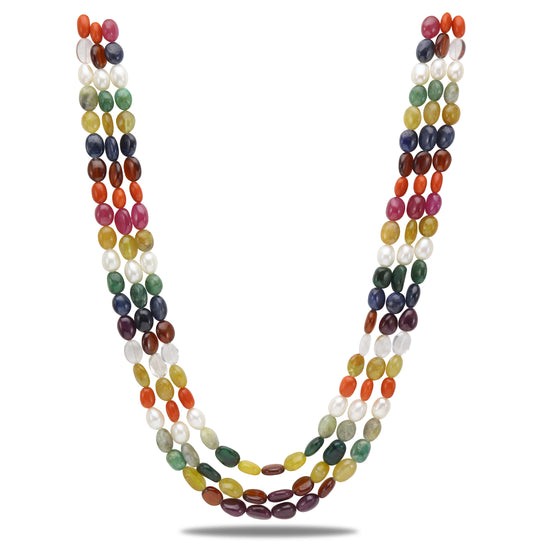 Natural Navaratan Beads Necklace