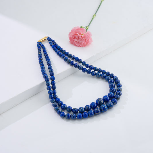 Natural Lapis Lazuli  Beads Necklace