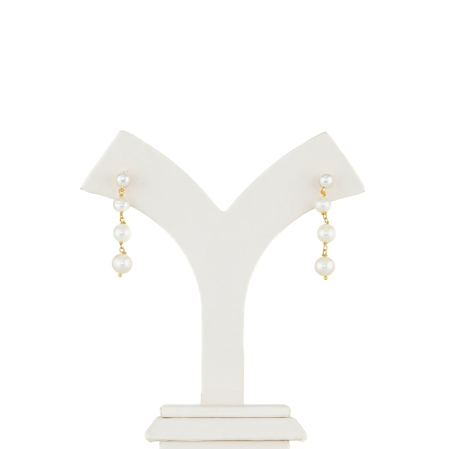 Edgy Grading Freshwater Pearl Hanging Earrings