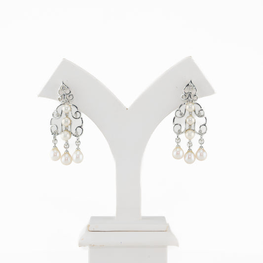 Exceptional Fancy Freshwater Pearl Hanging Earrings