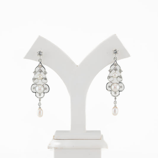 Gorgeous Fancy Freshwater Pearl Hanging Earrings