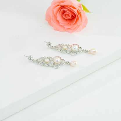 Gorgeous Fancy Freshwater Pearl Hanging Earrings
