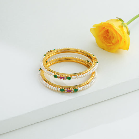 Eclectic Multicolor Freshwater Pearl Bangle