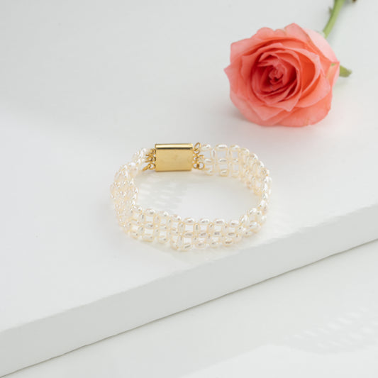 White Rice Freshwater Pearl Bracelet