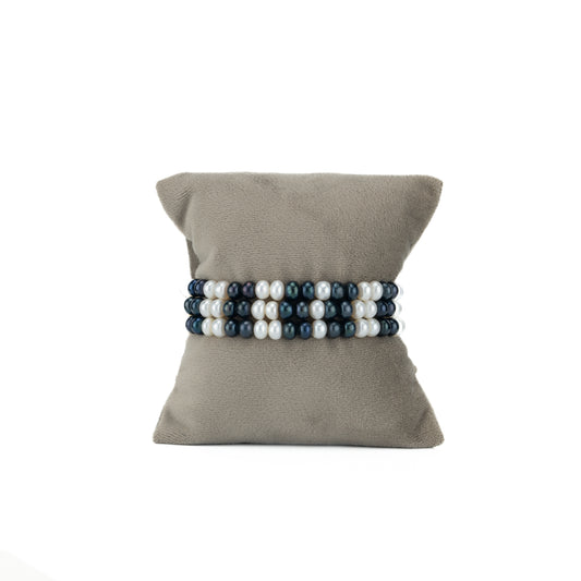 Multicolor Button Freshwater Pearl Bracelet