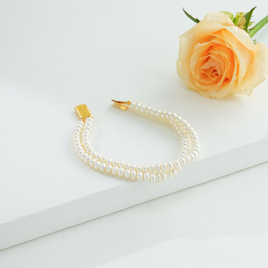 Favorite White Button Freshwater Pearl Bracelets