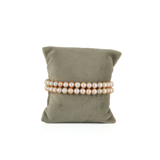 Pink Near Round Freshwater Pearl Bracelet