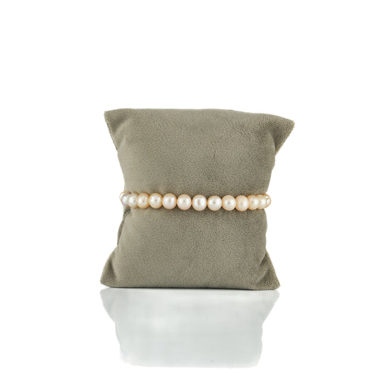 Pink Near Round Freshwater Pearl Bracelet