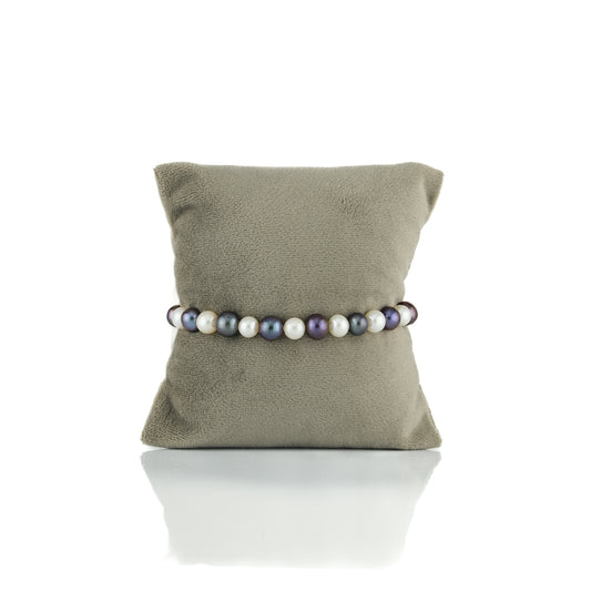 Multicolor Near Round Freshwater Pearl Bracelet