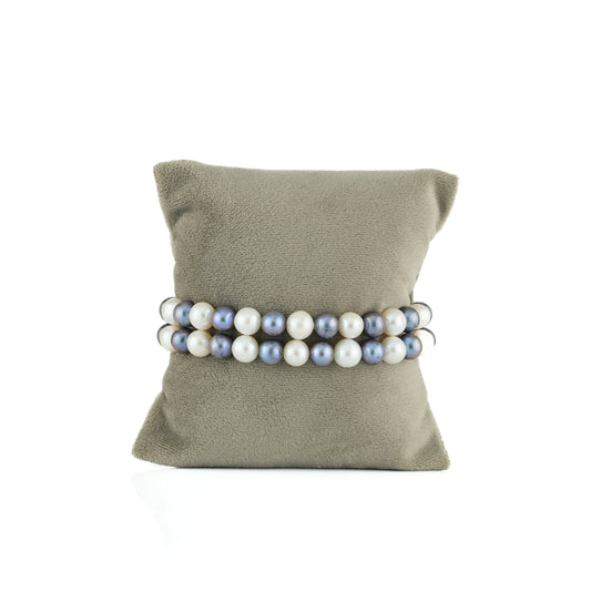 Multicolor Near Round Freshwater Pearl Bracelet