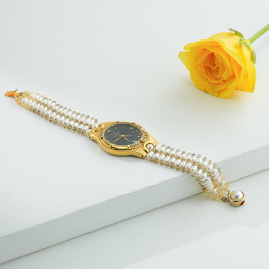 Glistening Fancy Drop Pearl Watch