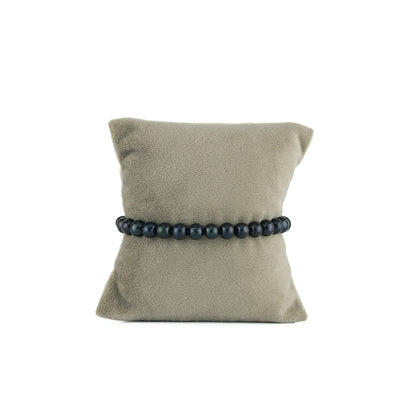 Black Near Round Single Row Freshwater Pearl Bracelet