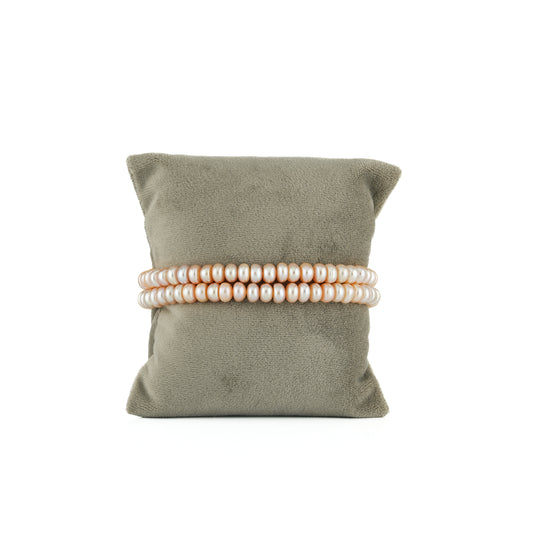 Graceful Pink Button Freshwater Pearl Bracelet