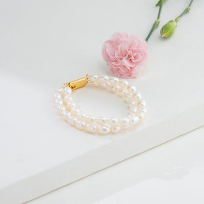 White Drop Freshwater Pearl Bracelet