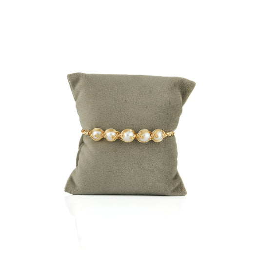 Superior Near Round Freshwater Pearl Bracelet