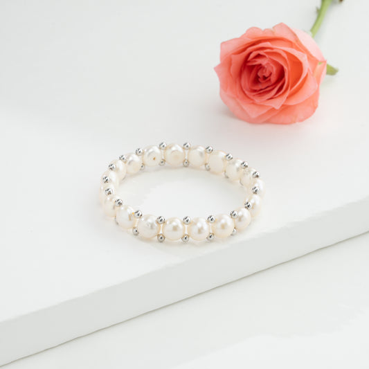 Fixable Fancy Button Freshwater Pearl Bracelet