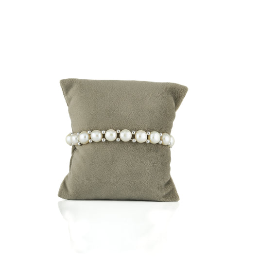 Fixable Fancy Button Freshwater Pearl Bracelet