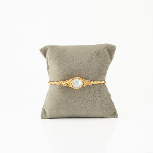 Genuine Near Round Freshwater Pearl Bracelet