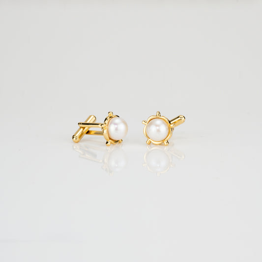Prestigious White Freshwater Pearl Cufflinks