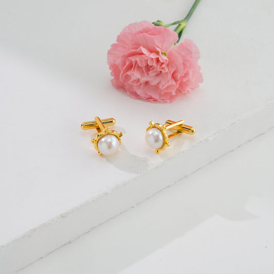 Prestigious White Freshwater Pearl Cufflinks