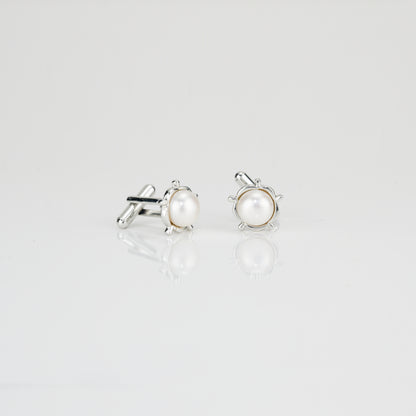 Premium White Freshwater Pearl Cufflinks