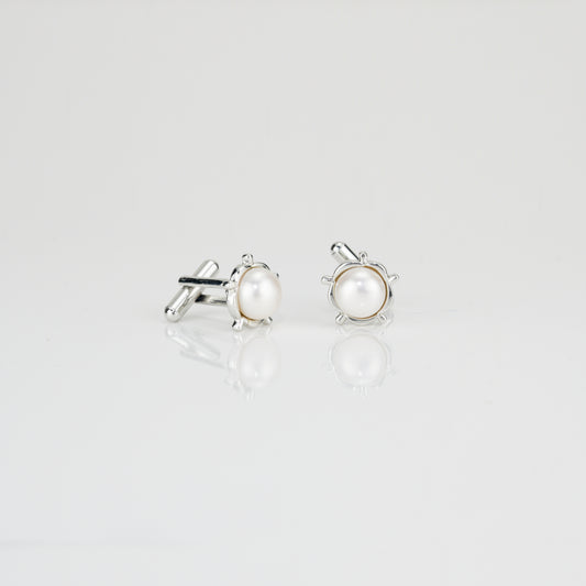 Premium White Freshwater Pearl Cufflinks