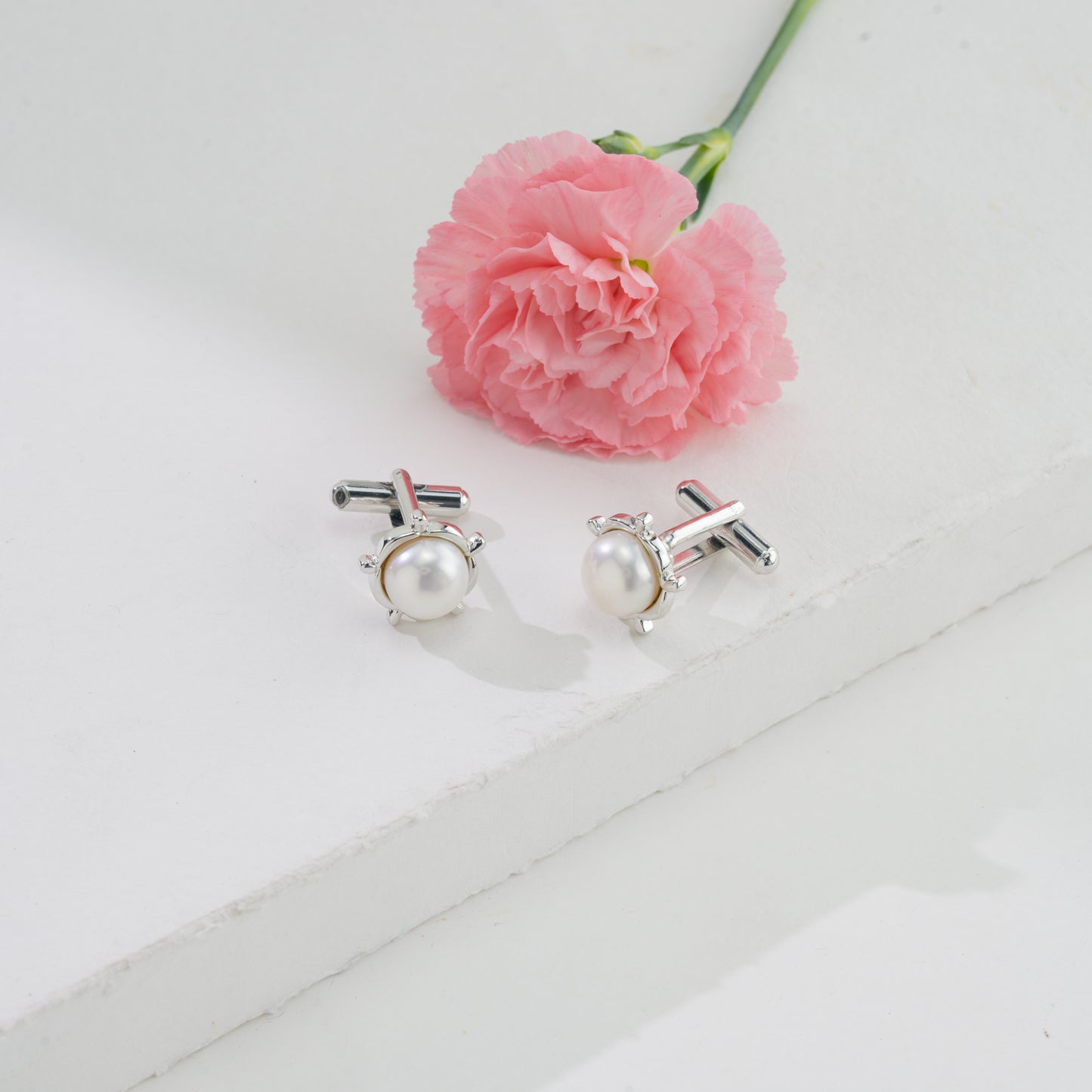 Premium White Freshwater Pearl Cufflinks