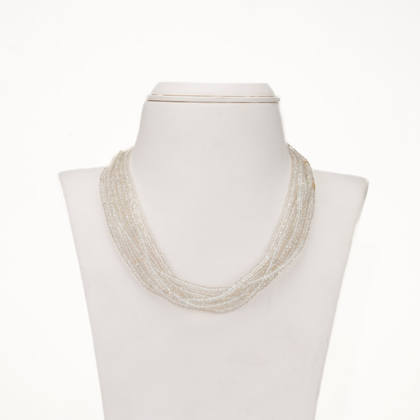 Classic White Semi Precious Beads Necklace