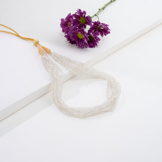Classic White Semi Precious Beads Necklace