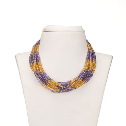 Semi Precious Multoclor Beads Necklace