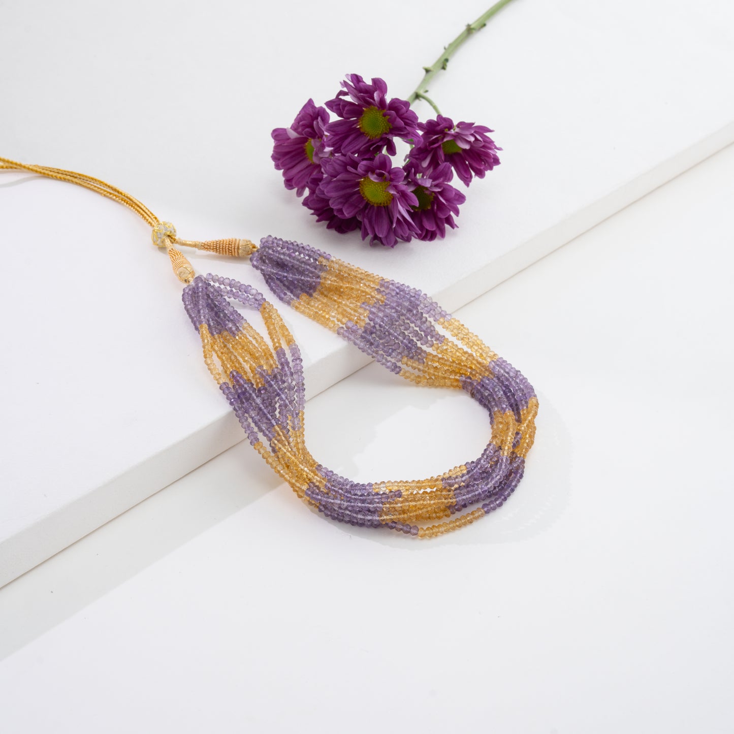 Semi Precious Multoclor Beads Necklace