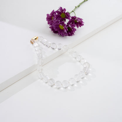 Clear Quartz Crystal Beads Necklace