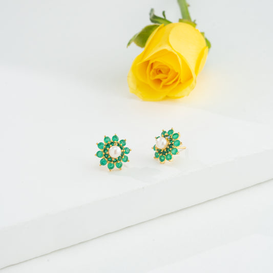 Luminescent Green Stone Pearl Tops