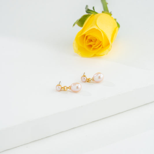Irregular Pearl Stud Earrings