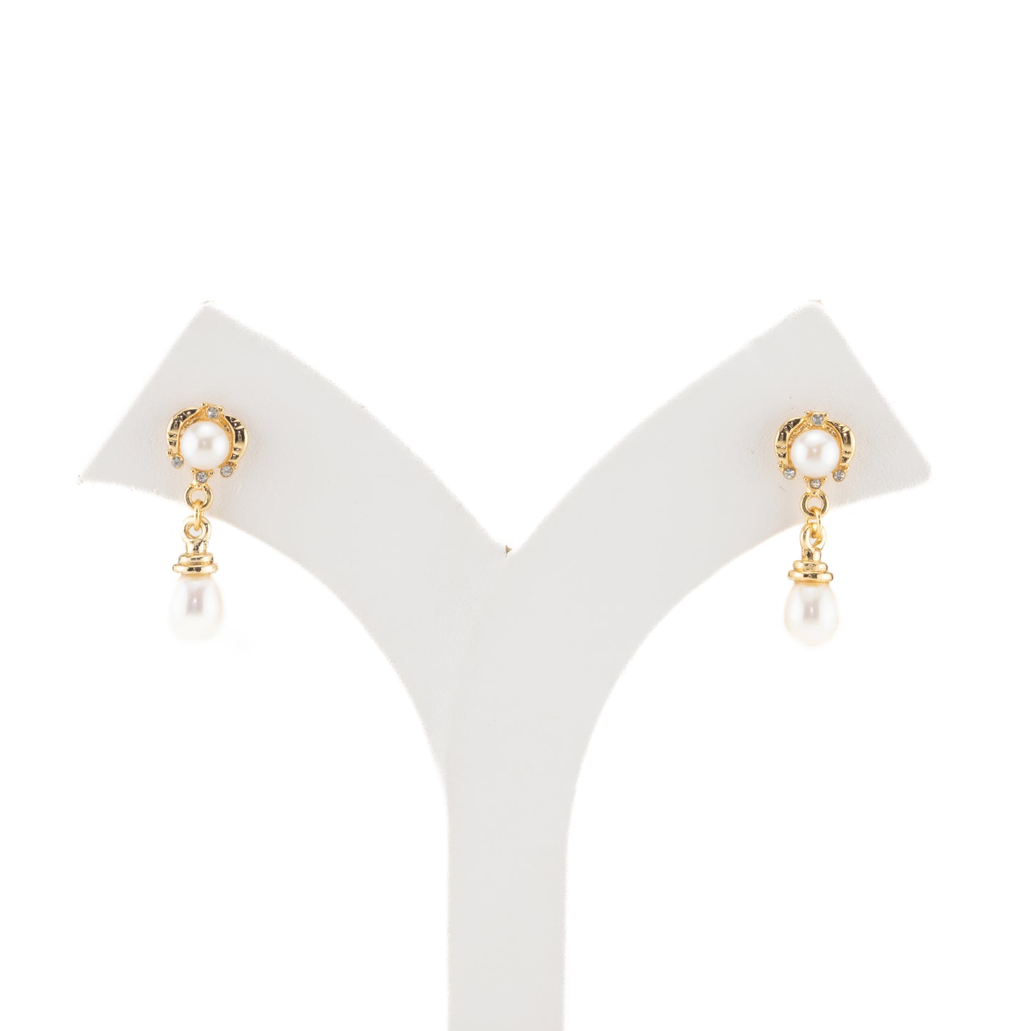 Exquisite Drop Pearl Stud Earrings