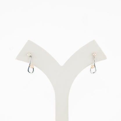Pink Stylish Pearl Stud Earrings