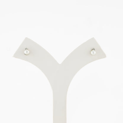 Glossy Pearl Stud Earrings