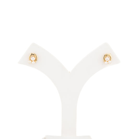 Rosy White Pearl Studs Earrings