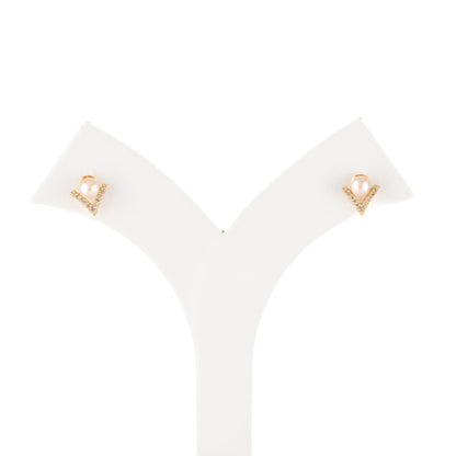 Angelic Pink Pearl Stud Earrings
