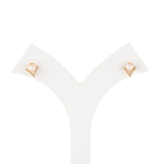 Angelic Pink Pearl Stud Earrings