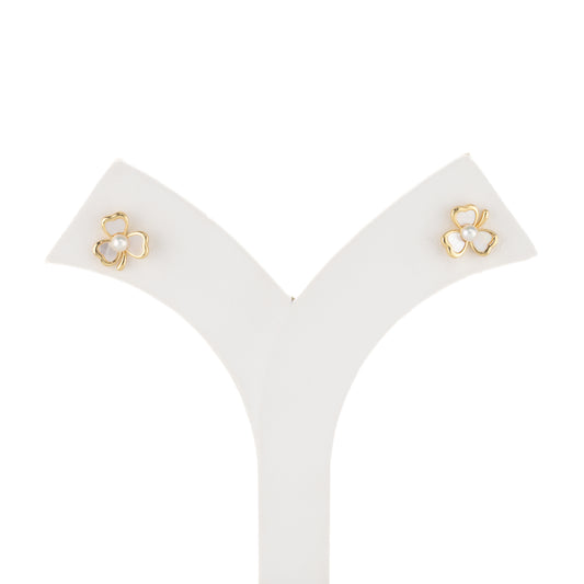 Classy White Pearl Stud Earrings