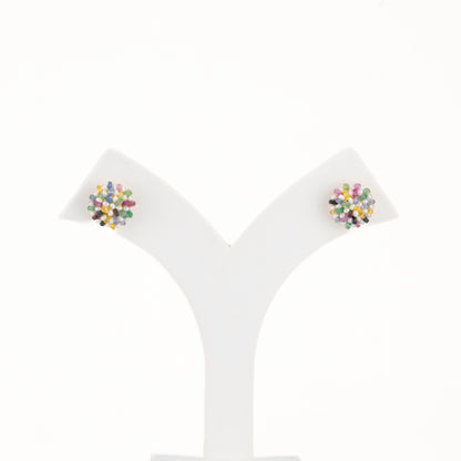 Colorful Multi Color Seed Freshwater Pearl Stud