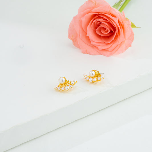 Flexible Freshwater Pearl Stud Earrings