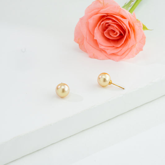 11.0-12.0mm Golden Round South Sea Pearl Tops