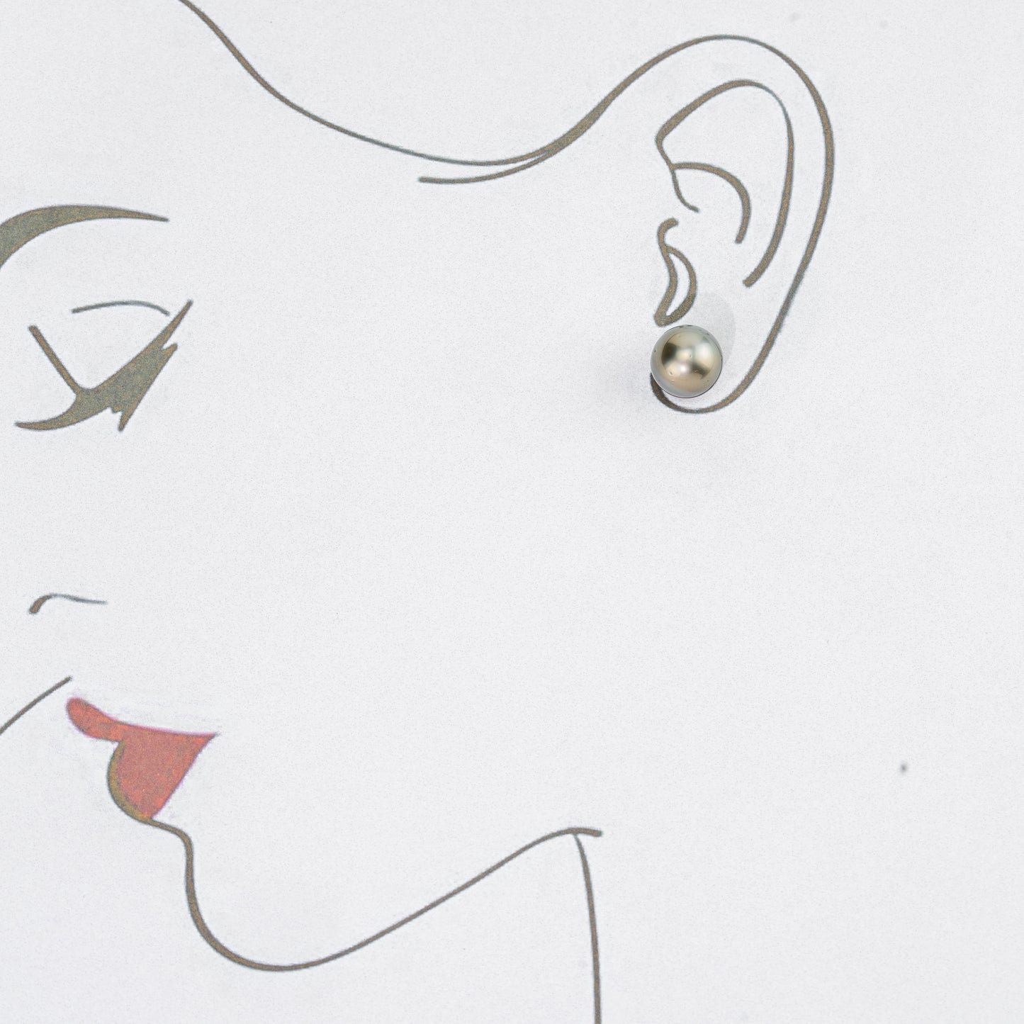 9.0-10.0mm Black Round South Sea Tahitian Pearl Tops