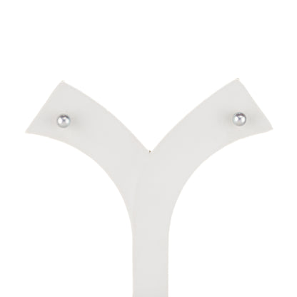 6.0-7.0mm Round Grey Saltwater Pearl Stud Earrings
