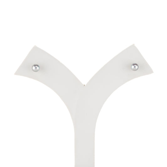 6.0-7.0mm Round Grey Saltwater Pearl Stud Earrings